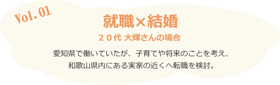 就職×結婚　２０代　大輝さんの場合